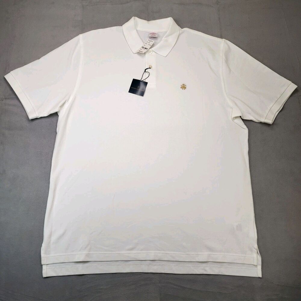 NWT‎ Brooks Brothers Golden Fleece Performance Pique Polo Shirt Men's 2XL White